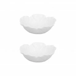 Bordallo Pinheiro Cabbage Bowl 27 Oz Individual Salad Bowl Beige, Set Of 2