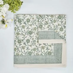 Maison Margaux Green Petals Tablecloth