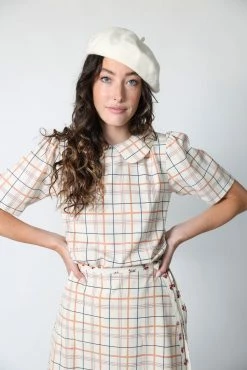 Byrdie Golf Social Wear Wear Tamala Top, Plaid