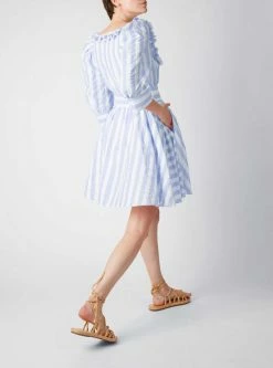 Thierry Colson Yolande Dress, Seersucker Blue Wear