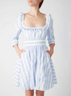 Thierry Colson Yolande Dress, Seersucker Blue Wear