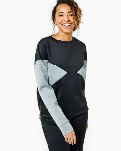 Addison Bay Ridley Crewneck, Black/Heather Grey