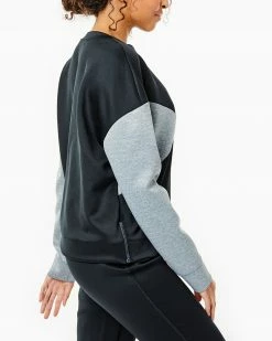 Addison Bay Ridley Crewneck, Black/Heather Grey