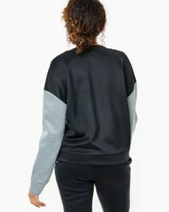 Addison Bay Ridley Crewneck, Black/Heather Grey