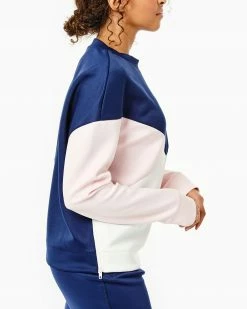Addison Bay Ridley Crewneck, Pink/Navy/White Wear