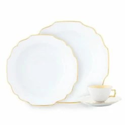 Augarten Porcelain Coffee Cup 0,20 Belvedere Gold Rim Champagne Dinnerware