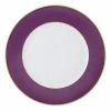 Augarten Porcelain Dinnerware Charger Plate 32 Cm With Slim Gold Rim Violet