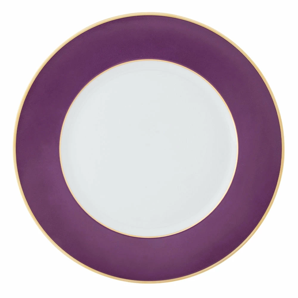 Augarten Porcelain Dinnerware Charger Plate 32 Cm With Slim Gold Rim Violet 1 Augarten Porcelain Dinnerware Charger Plate 32 Cm With Slim Gold Rim Violet
