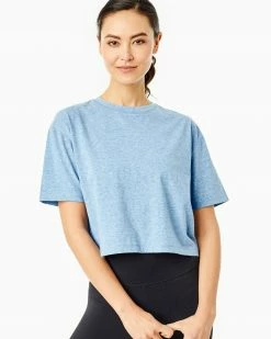 Addison Bay Wear The Everyday Short Sleeve, Light Blue Heather