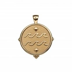 Jane Win AQUARIUS JW Zodiac Pendant Coin (Jan 20 - Feb 18) Wear
