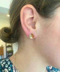 Aurelia Demark Four Leaf Clover Earrings