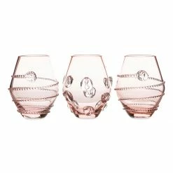 Juliska Live Assorted Mini Pink Vases Set/3