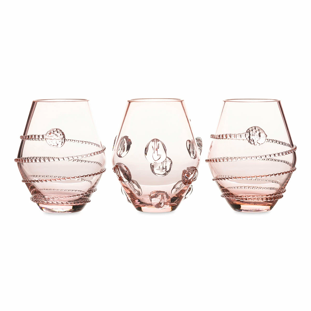 Juliska Live Assorted Mini Pink Vases Set/3 1 Juliska Live Assorted Mini Pink Vases Set/3