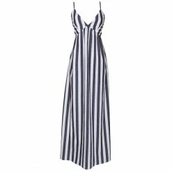 Bird & Knoll Wear Soliel Sundress, Navy Stripe