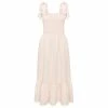 EPHEMERA Bow Tie Midi Dress, Blush