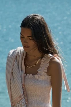 EPHEMERA Bow Tie Top, Blush Wear