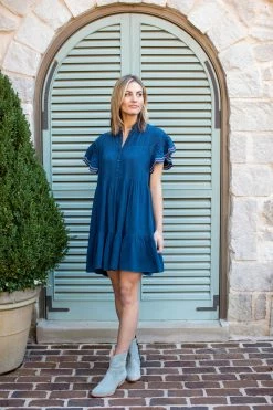 Baybala Gemma Dress In Marine
