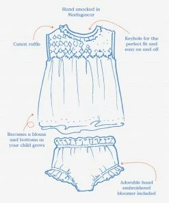 Oso & Me For Kids Nora Baby Dress, Chambray Stripe