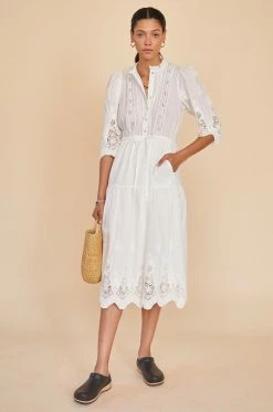 Hunter Bell Benedict Dress, White Lace Wear