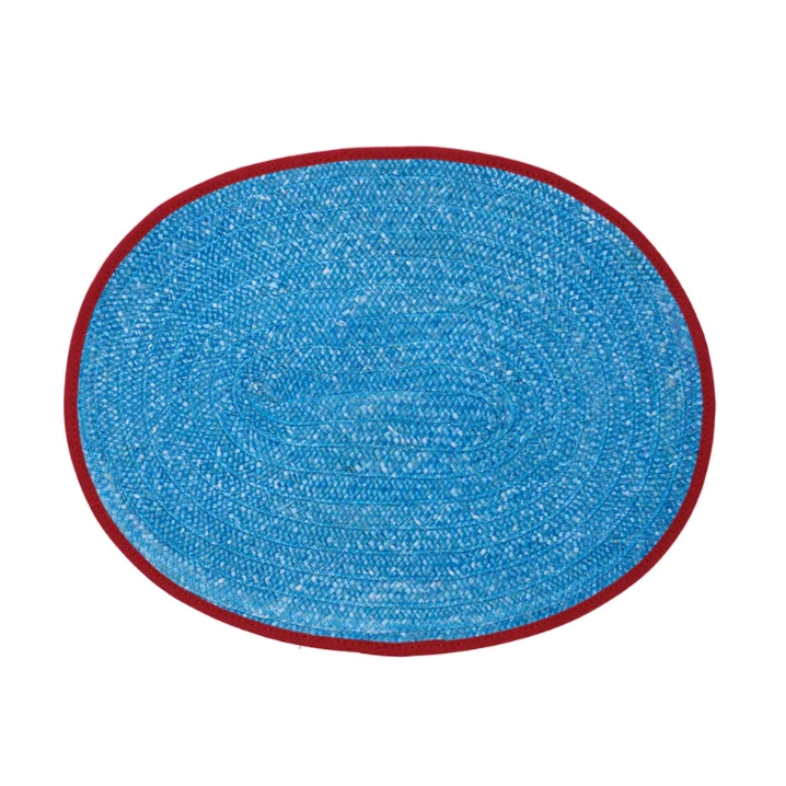 Cabana Raffia Placemat, Blue 1 Cabana Raffia Placemat, Blue