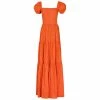 Caroline Constas Hart Dress, Red Toile Stripe
