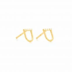 Campbell + Charlotte The Edge Mini Link Stud Earring