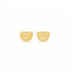 Campbell + Charlotte Wear The Edge Ferris Wheel Stud Earring - Gold