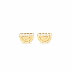 Campbell + Charlotte Wear The Edge Ferris Wheel Stud Earring - Diamond