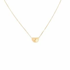 Campbell + Charlotte Wear The Edge Ferris Wheel Charm Necklace - Gold