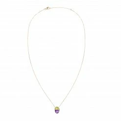 Campbell + Charlotte Found Cap Pendant Necklace - Amethyst & Tsavorite Wear
