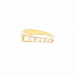 Campbell + Charlotte Wear The Edge Tapered Stacking Ring - Diamond