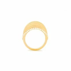 Campbell + Charlotte The Edge Ribbed Domed Ring