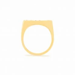 Campbell + Charlotte The Edge Straight Stacking Ring - Orange Sapphire Wear
