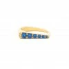 Campbell + Charlotte The Edge Tapered Stacking Ring - Blue Sapphire Wear