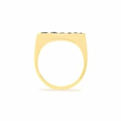 Campbell + Charlotte The Edge Tapered Stacking Ring - Blue Sapphire Wear