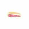 Campbell + Charlotte The Edge Tapered Stacking Ring - Pink Sapphire