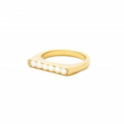 Campbell + Charlotte The Edge Straight Stacking Ring - Diamond Wear
