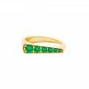 Campbell + Charlotte The Edge Tapered Stacking Ring - Emerald