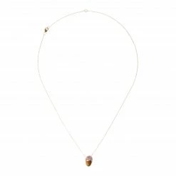 Campbell + Charlotte Found Cap Pendant Necklace - Tiger's Eye & Ruby Wear 6 Campbell + Charlotte Found Cap Pendant Necklace - Tiger's Eye & Ruby Wear