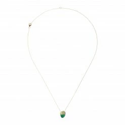 Campbell + Charlotte Found Cap Pendant Necklace - Malachite & Tsavorite