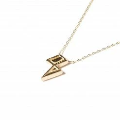 Campbell + Charlotte Mini Juju Lightning Bolt Charm Necklace Wear
