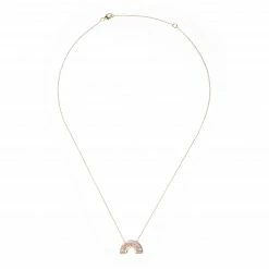 Campbell + Charlotte Wear JuJu Rainbow Charm Necklace - Pink, Yellow & Orange