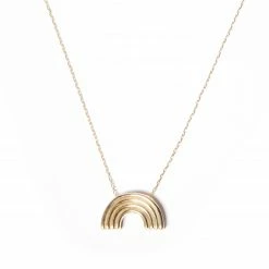 Campbell + Charlotte Wear JuJu Rainbow Charm Necklace - Pink, Yellow & Orange