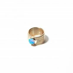 Campbell + Charlotte Wear Found Cigar Band Ring - Peruvian Opal 8 Campbell + Charlotte Wear Found Cigar Band Ring - Peruvian Opal