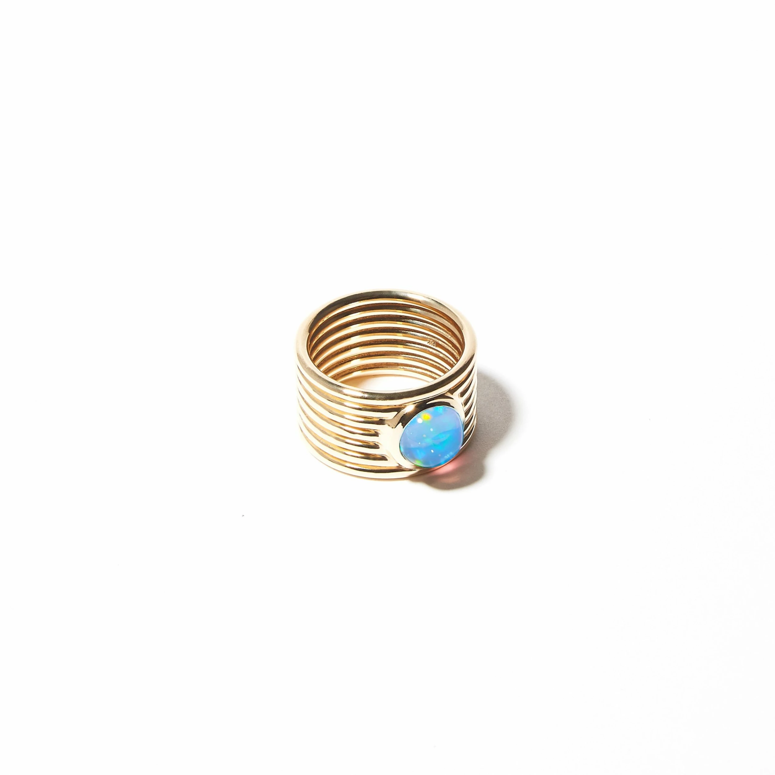 Campbell + Charlotte Wear Found Cigar Band Ring - Peruvian Opal 5 Campbell + Charlotte Wear Found Cigar Band Ring - Peruvian Opal