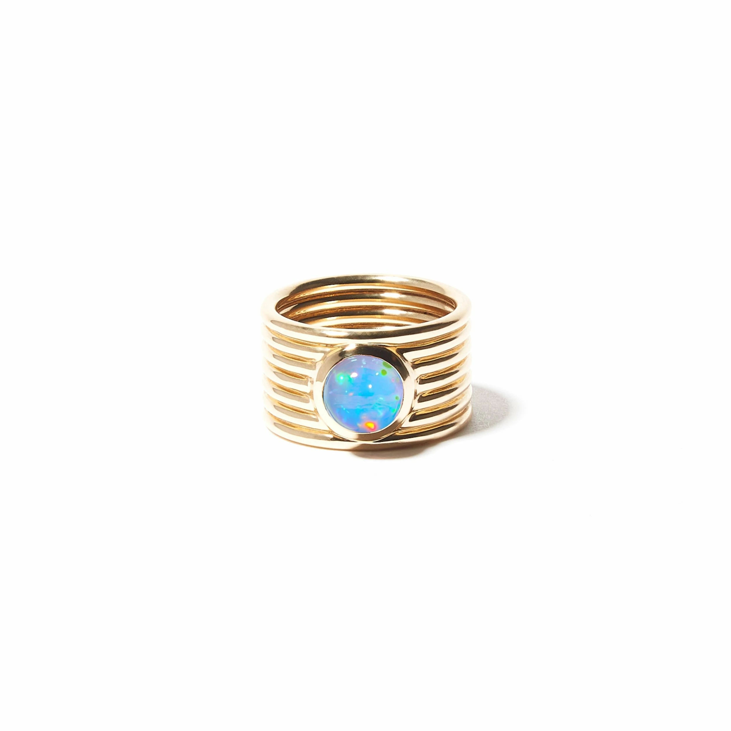 Campbell + Charlotte Wear Found Cigar Band Ring - Peruvian Opal 2 Campbell + Charlotte Wear Found Cigar Band Ring - Peruvian Opal