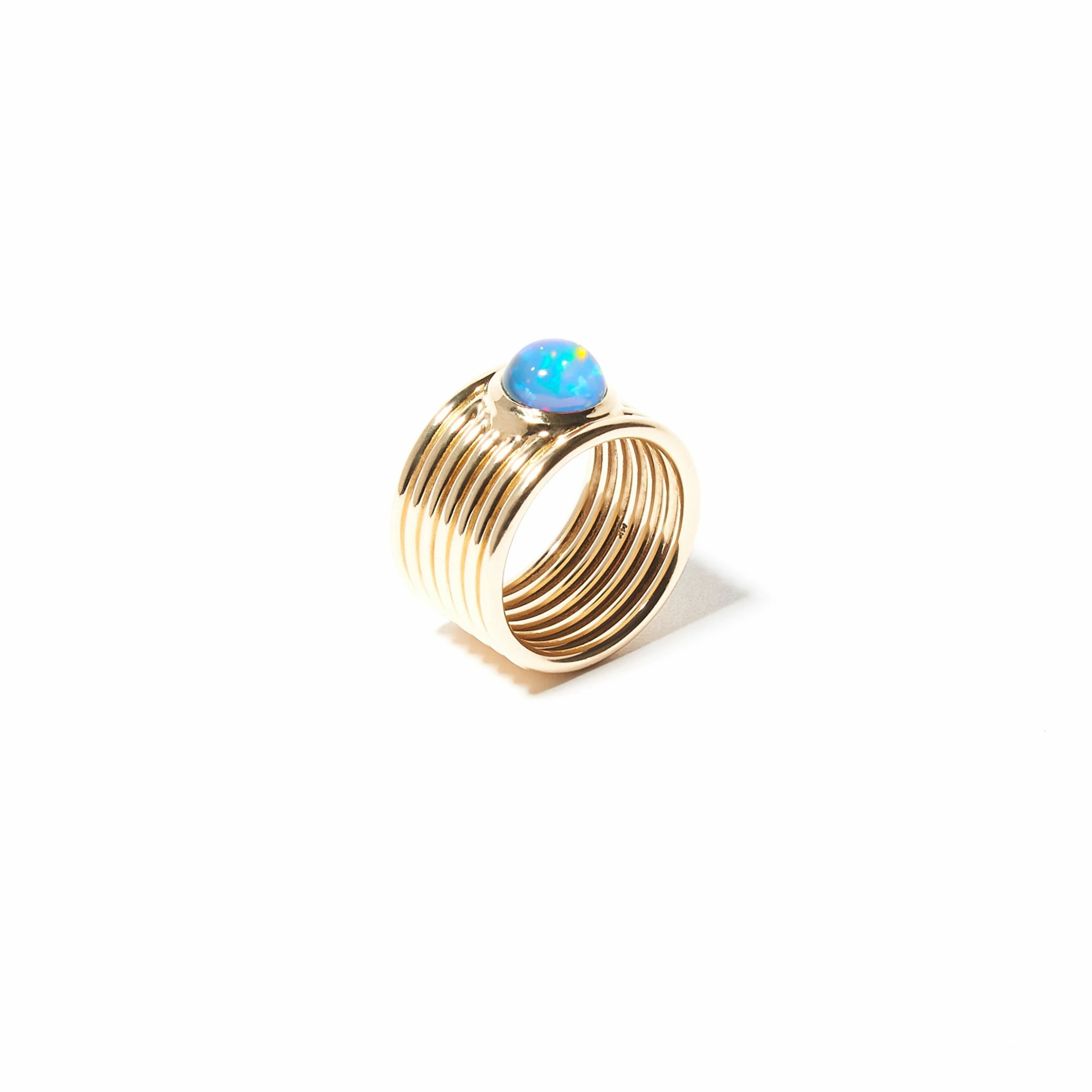 Campbell + Charlotte Wear Found Cigar Band Ring - Peruvian Opal 4 Campbell + Charlotte Wear Found Cigar Band Ring - Peruvian Opal