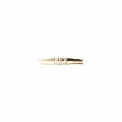 Campbell + Charlotte Wear The Crew Stacking Ring - Etched & Diamond