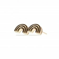 Campbell + Charlotte Mini Juju Rainbow Stud Earrings Wear