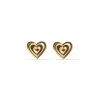 Campbell + Charlotte Mini Juju Heart Stud Earrings Wear
